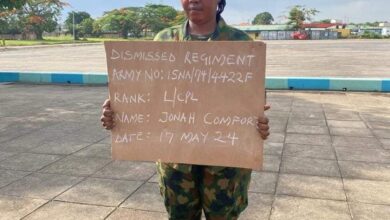 Female Soldier Dismissed For Stealing 'N35Million Gold Jewelry From Nigerian Army General’s Wife